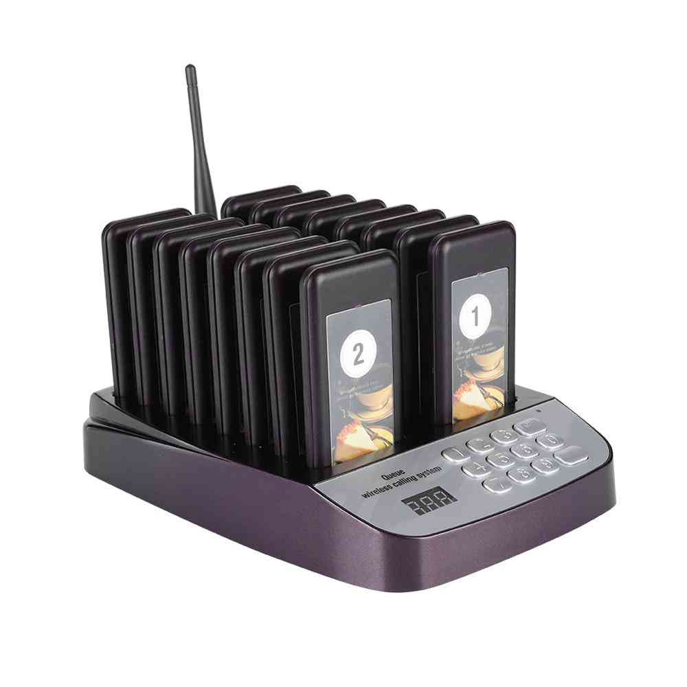 Su-66 Restaurant Calling Pager Wireless With 16 Receivers Support 999 Channels