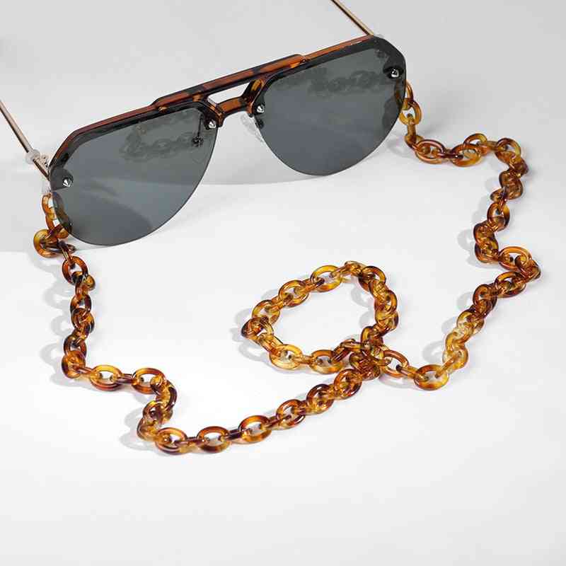 леопардова верига слънчеви очила, държач за очила кабел