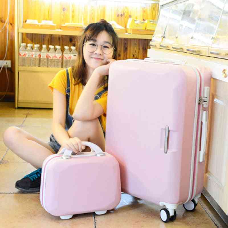 Cute Suitcase On Wheels-travel Trolley Bags