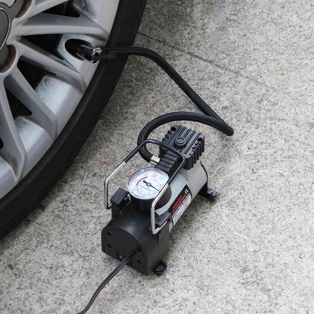 Portable Double Cylinder Air Compressor Tire Inflator, Compact Air-pump For Car Tires