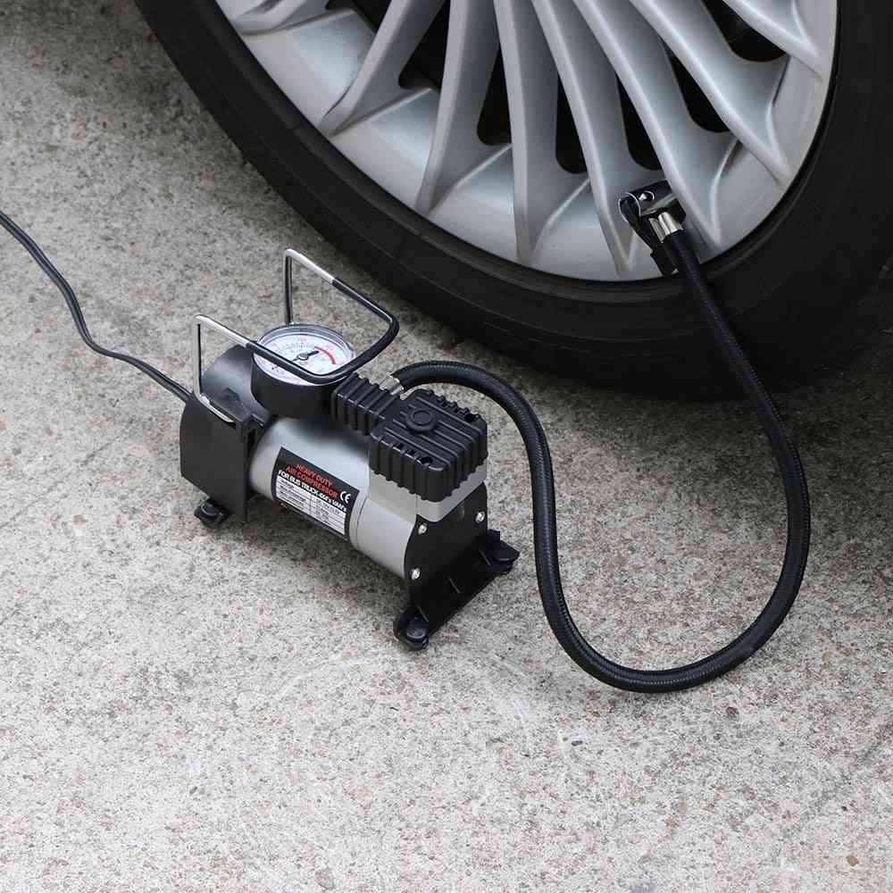 Portable Double Cylinder Air Compressor Tire Inflator, Compact Air-pump For Car Tires