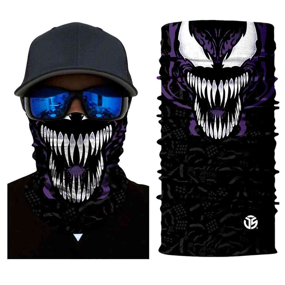 3d Seamless Venom Magic Bandana Neck, Scarves Sun Guard Face Headband Scarf