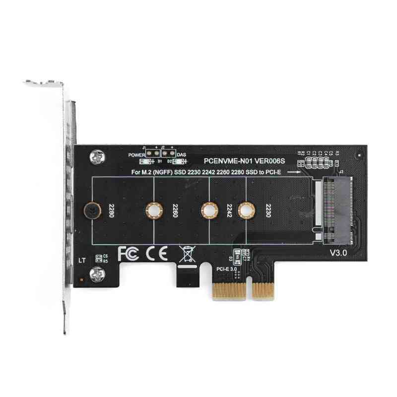 Pci-e 3.0 X1 To M.2 Nvme M Key Slot Converter Adapter With Low Profile Bracket