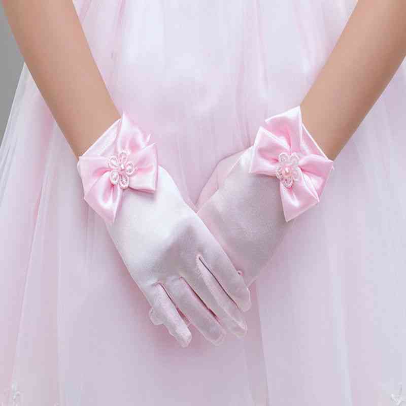 Strik opera avondfeestjurk - charmante handschoenen voor meisjes