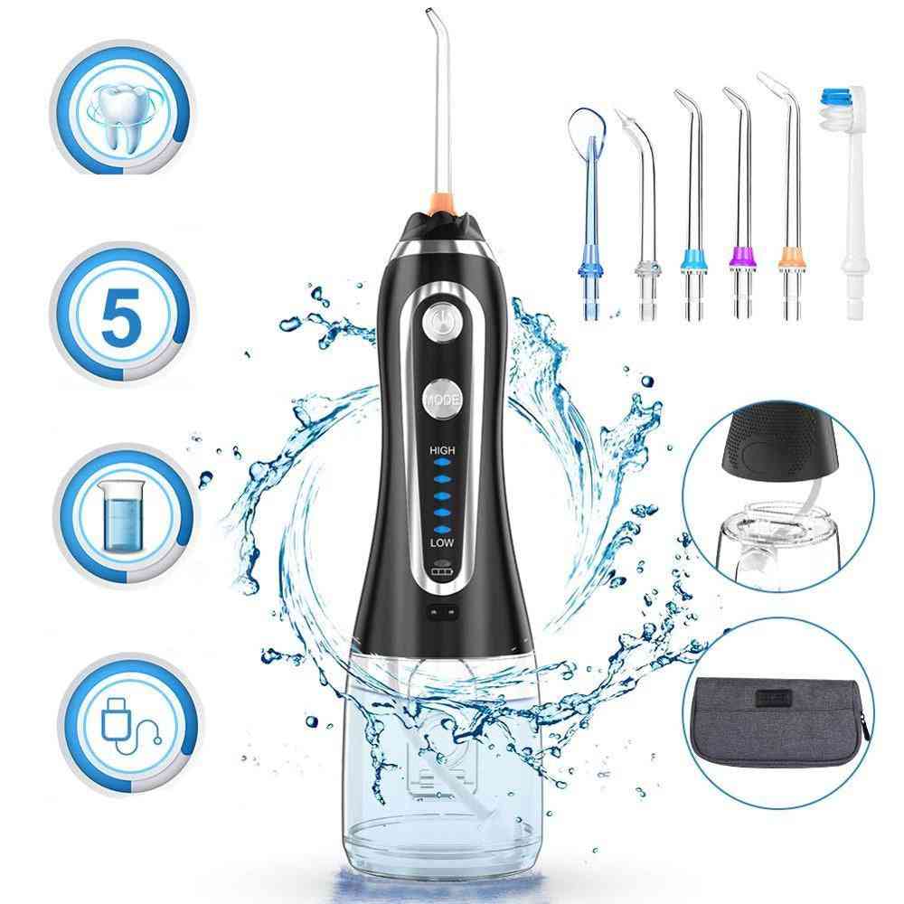 Portable Oral Irrigator-300ml Dental Water Flosser With Jet 5 Modes