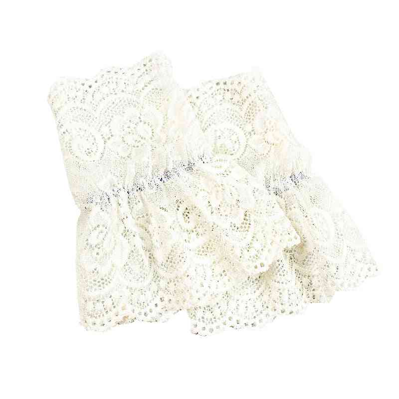 Detachable Cuffs Lace Ruffle Elbow Sleeve Cuff Arm Sun Protection Cover