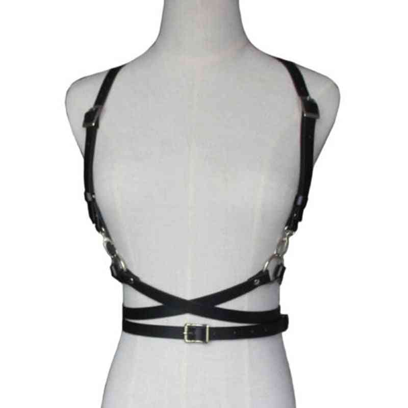 Handmade Underbust - Leather Bodysuit, Bondage Lingerie Suspender