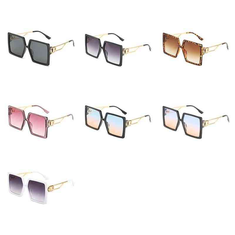 Kjørebriller kvinners overdimensjonerte firkantede ramme bokstav d solbriller vintage