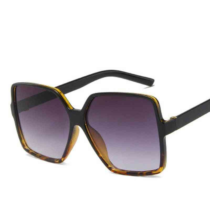 Square Sunglasses Women Luxury Big Frame Women Sun Glasses Black Fashion Gradient