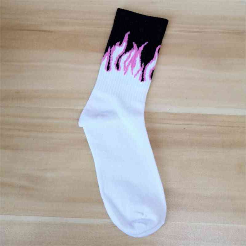 моден хип-хоп хит цвят на пожарния екипаж, топли улични скейтборд памучни чорапи