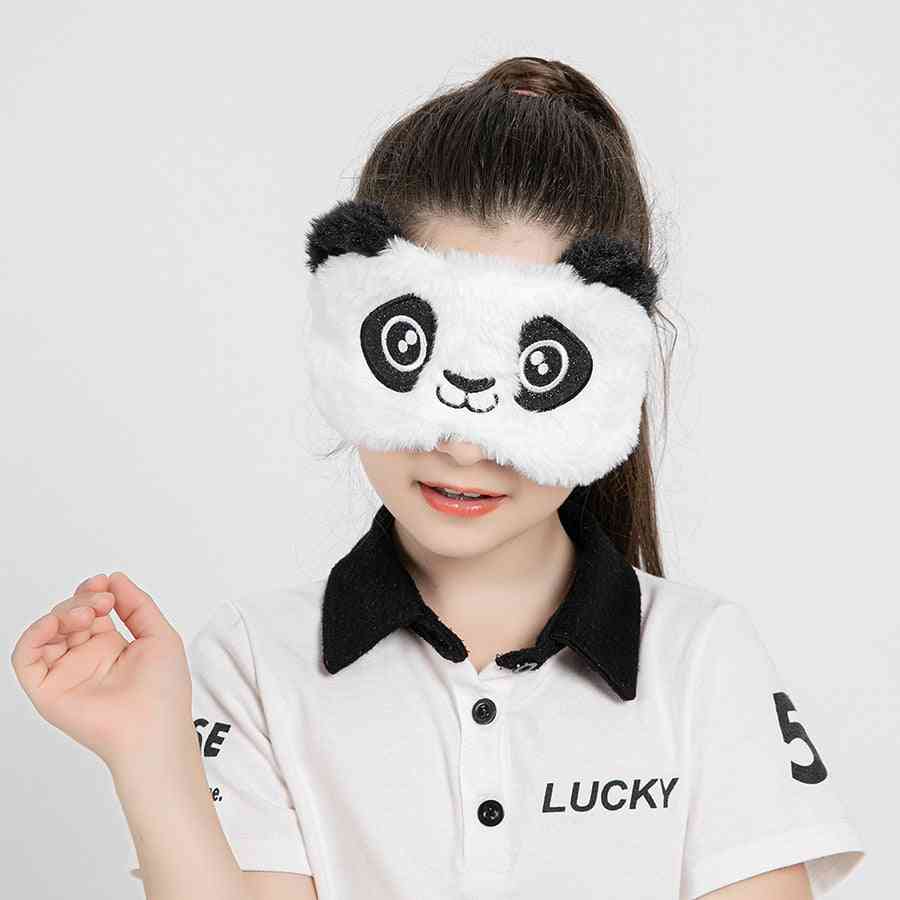 Maschera per gli occhi peluche panda per bambini, benda per