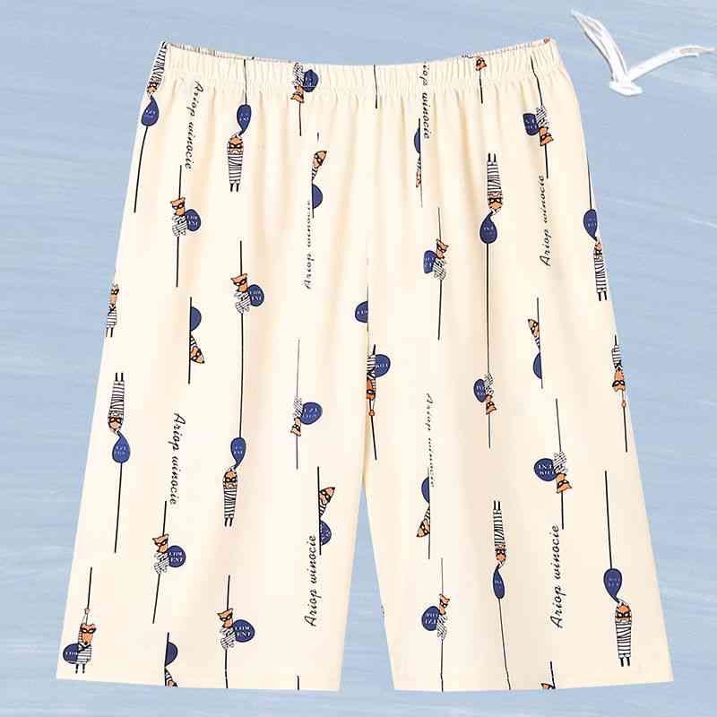 Women Printed Loose Kawaii Korean Style Knee Length Sleepwear Sweet Pajama Pants