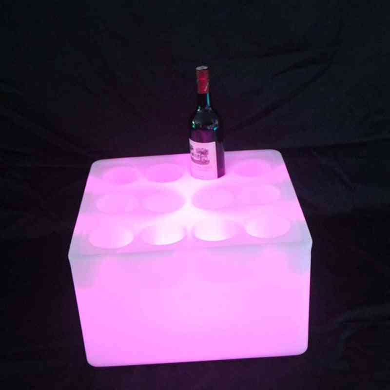 16 changement de couleur LED support à vin lumineux étanche IP65 support carré brillant
