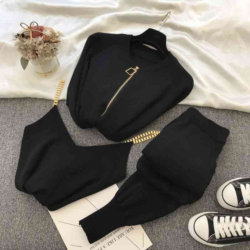 Amolapha Women Autumn, Winter Knitted Tracksuits Outfits