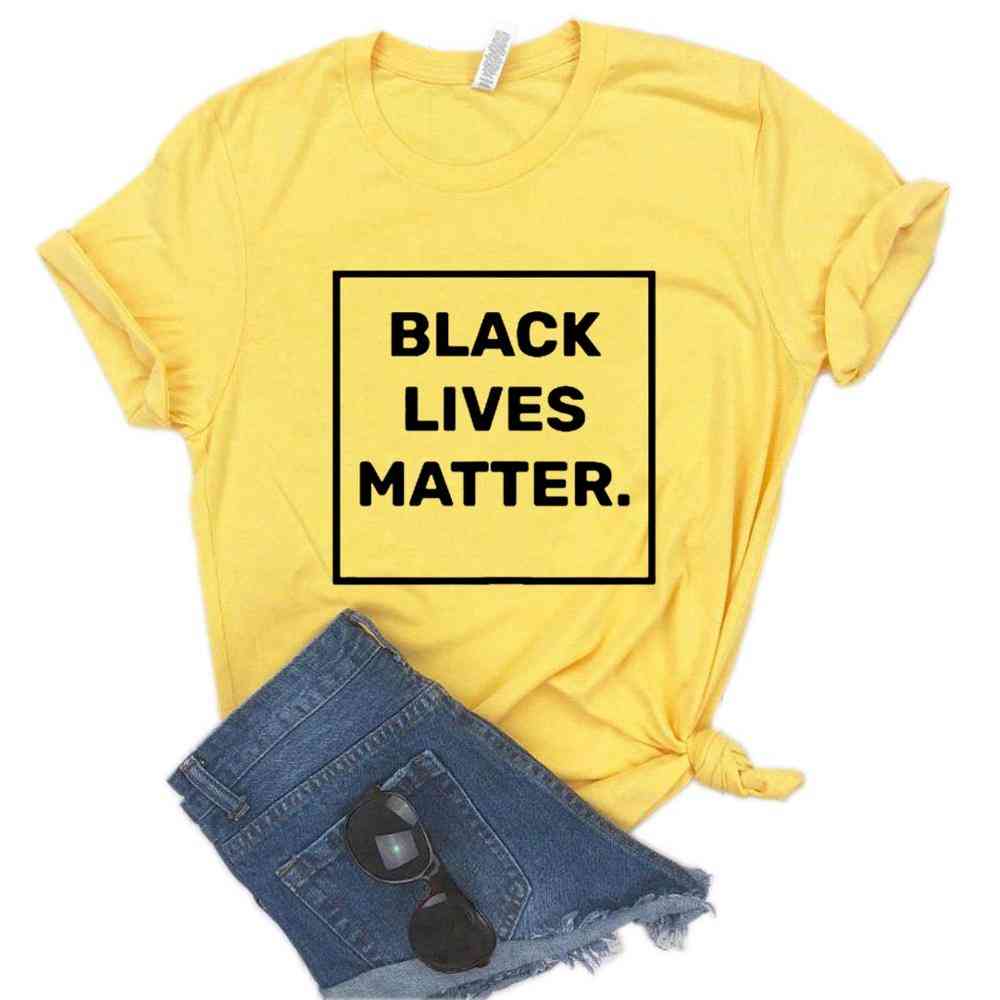 Vies noires, matière carrée, coton décontracté, t-shirt