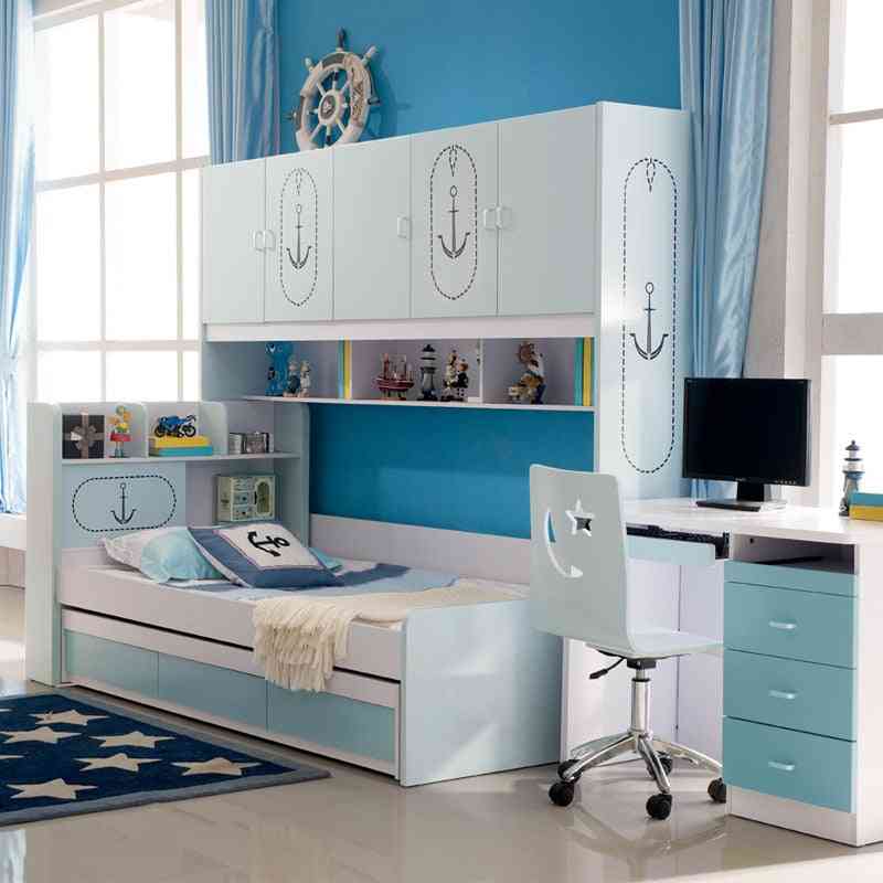 Simple Storage Combination Wardrobe Child Bed