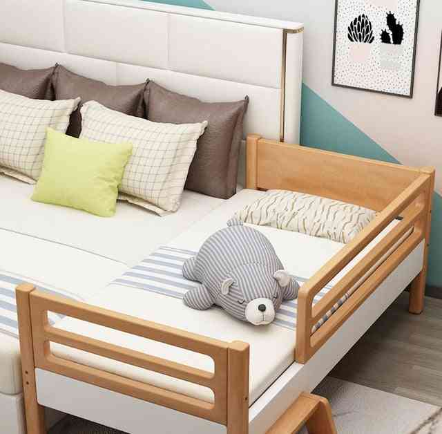 Children's Bed With Guardrail Widening Small Bedside Bed Baby Stitching Large Bed