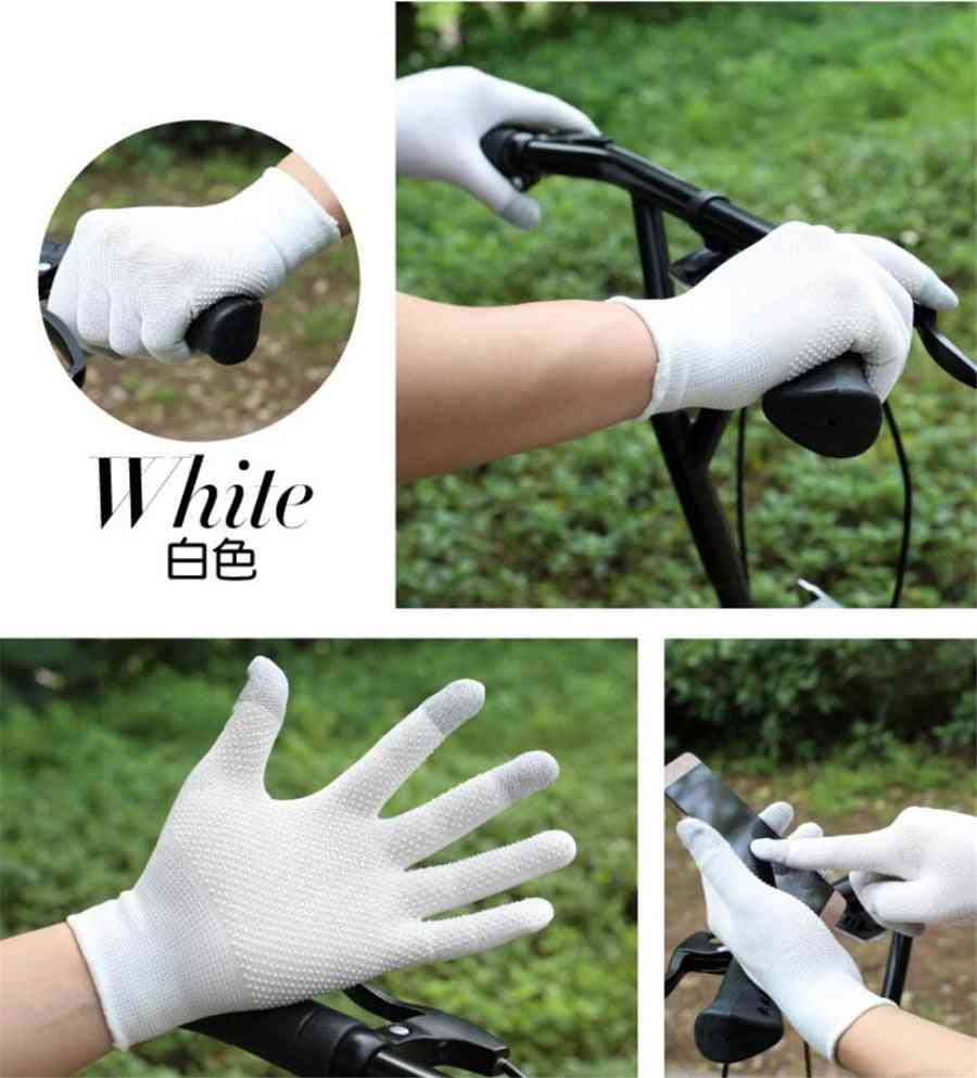 Gel antideslizante de verano, guantes de pantalla táctil para montar, alpinista