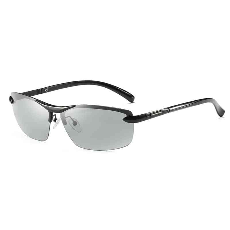 Photochromic Polarized Sunglasses, Men Discoloration Eyewear, Anti Glare Glasses