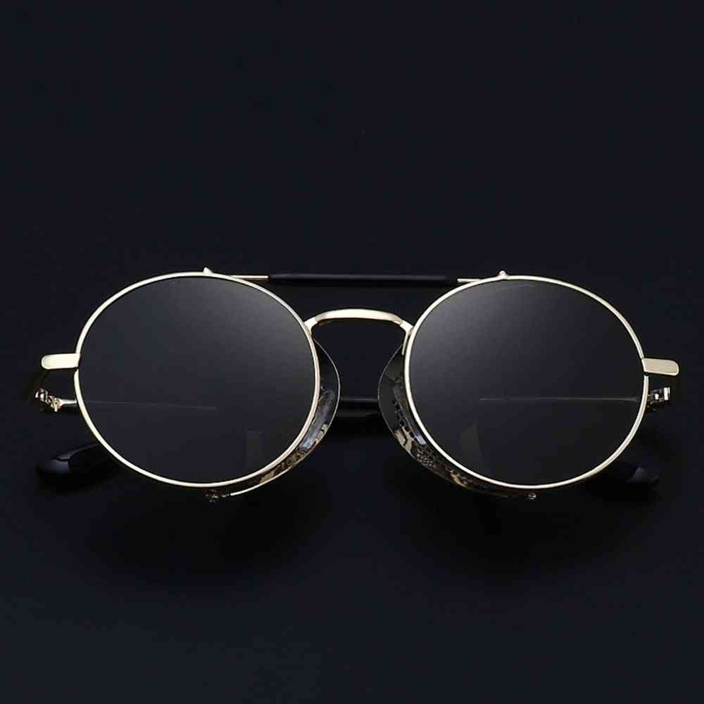 Retro okrugle metalne sunčane naočale, muški, ženski, steampunk naočale, UV zaštita