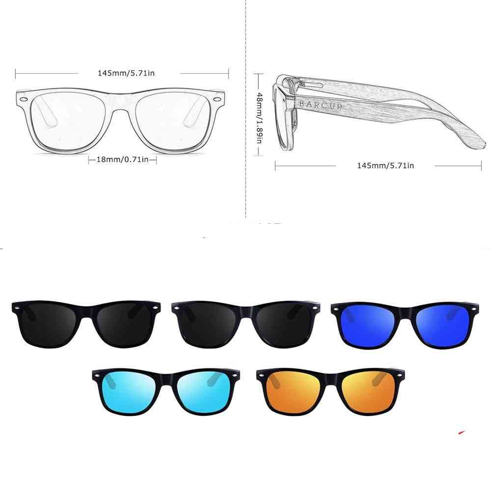 Walnut Wood, Polarized Sunglasses, Uv400 Protection, Eyewear