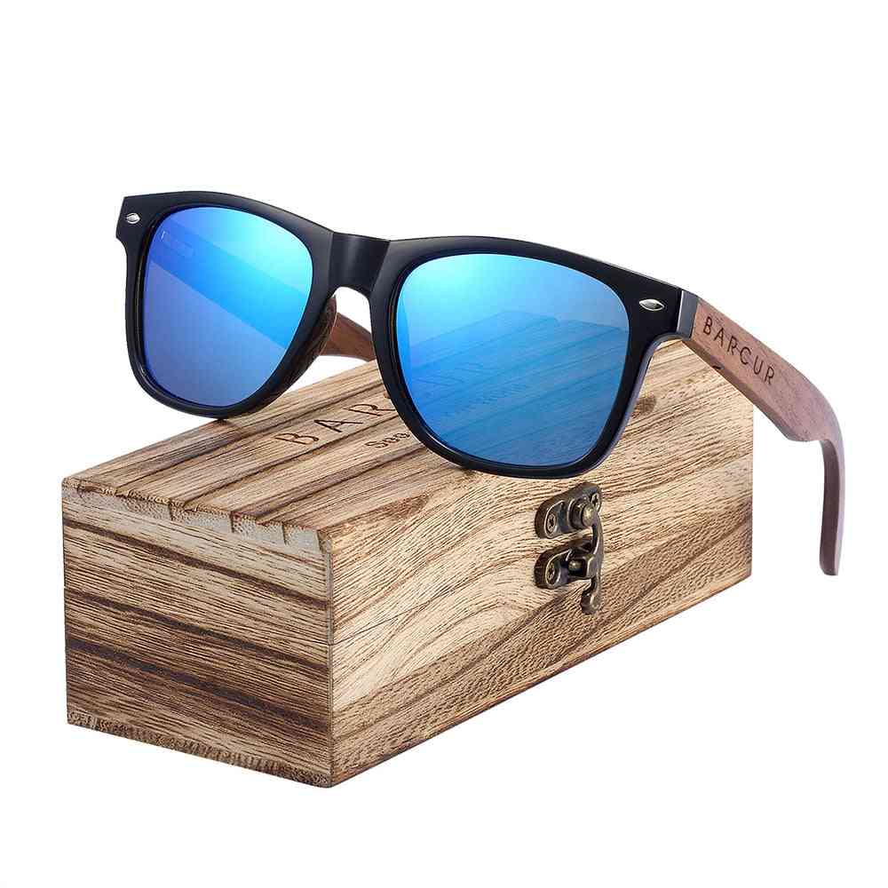 Walnut Wood, Polarized Sunglasses, Uv400 Protection, Eyewear