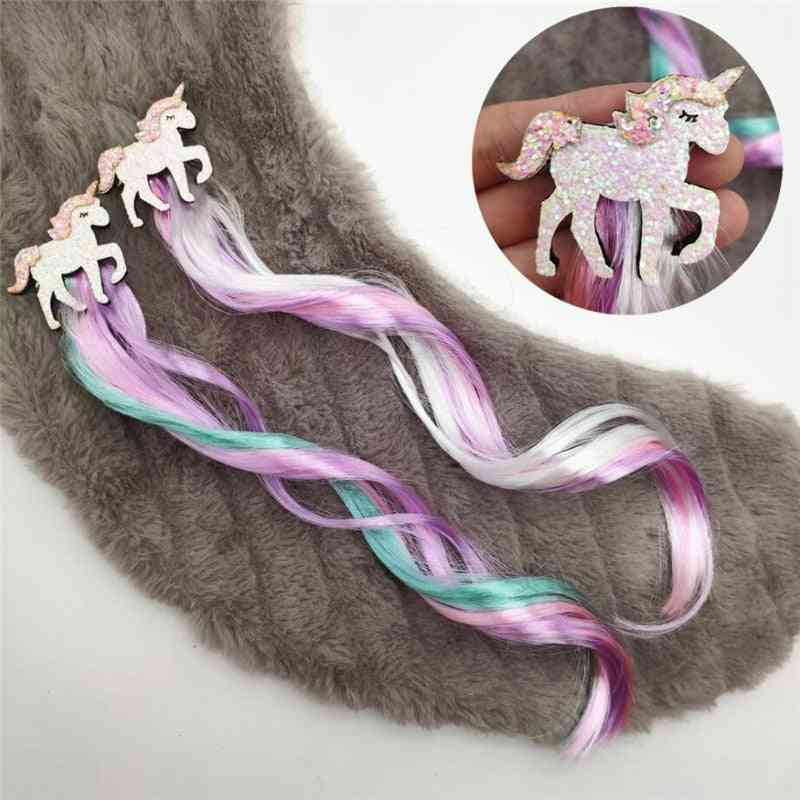 Cute Hairpin, Simple Barrette Unicorn Cartoon Hair Rope Accessories