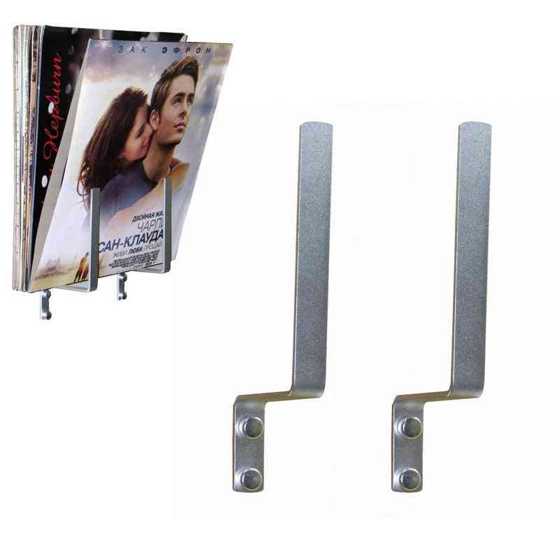1 Pair- Aluminum Singles Stand, Holds Storage Rack For Vinyl Record, Magazine