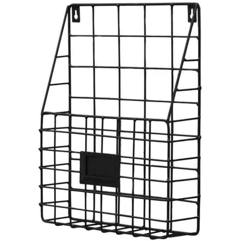 Contracted Iron Art Wall Hanging Storage Basket