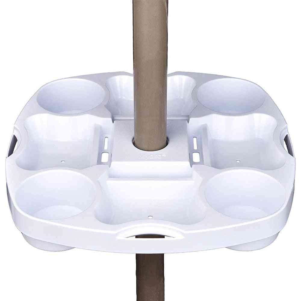 Umbrella Table Tray For Beach, Patio, Garden & Swimming Pool With Drink Holder