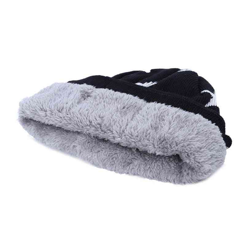 Children's Winter Knit Beanie Ring Scarf Plus Velvet Warm Hat