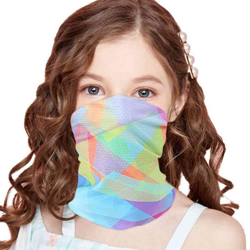 Kids Print Outdoor Bandana Face Mask, Sunscreen Neck Cover