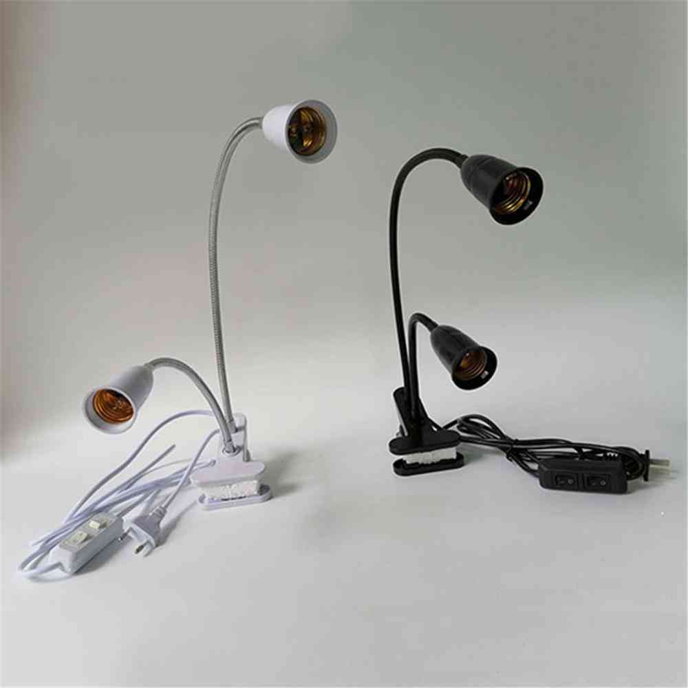 360 ° Flexible 2 Light Clamp, Tabl Lamps Clip
