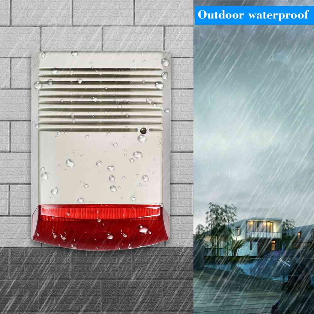Utdoor Waterproof Wired Strobe Siren With Red Flashlight
