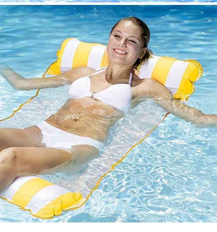 Water Hammock Recliner, Inflatable Floating Swimming Mattress
