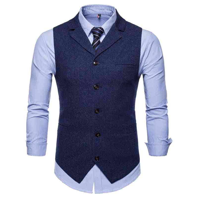 Casual Formal Suit, Gilet Vest Slim, England Style, Waistcoat