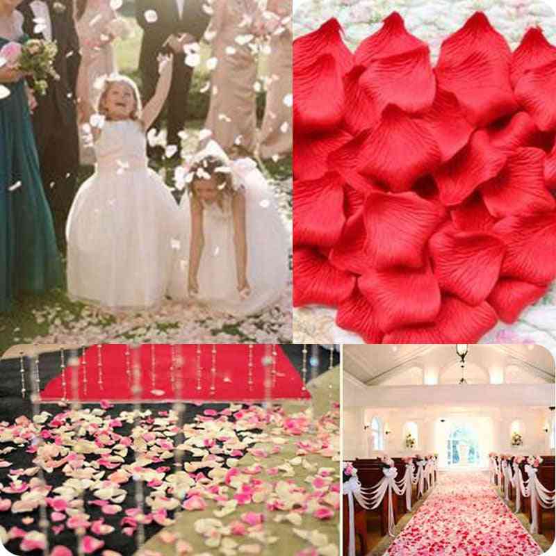 Petali di rosa artificiali da 100 pezzi per la decorazione