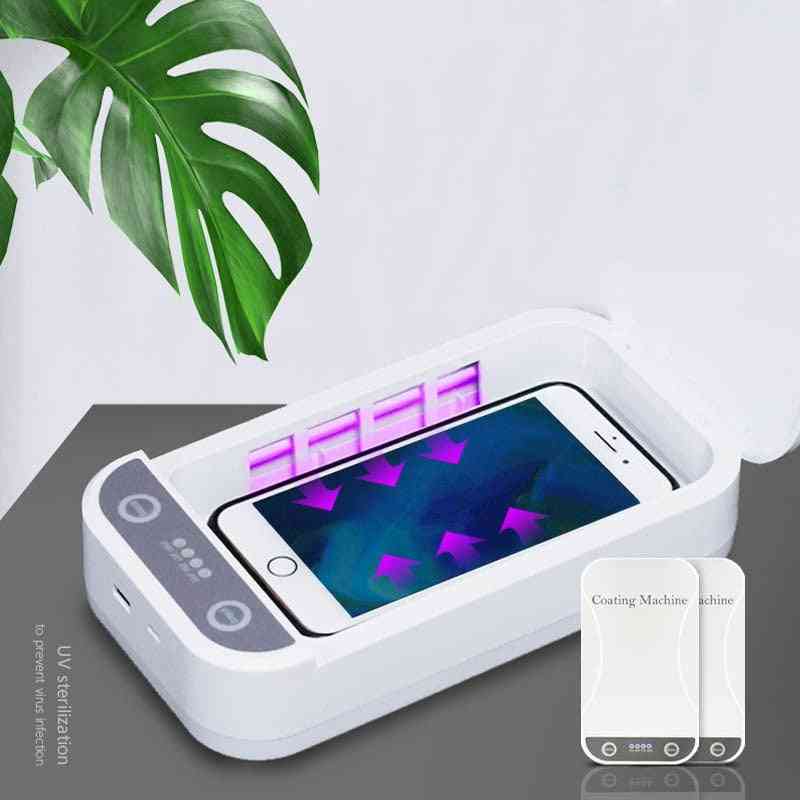 5v- Usb Dual Uv Light, Sterilizer Box- Jewelry, Phones Cleaner (white)