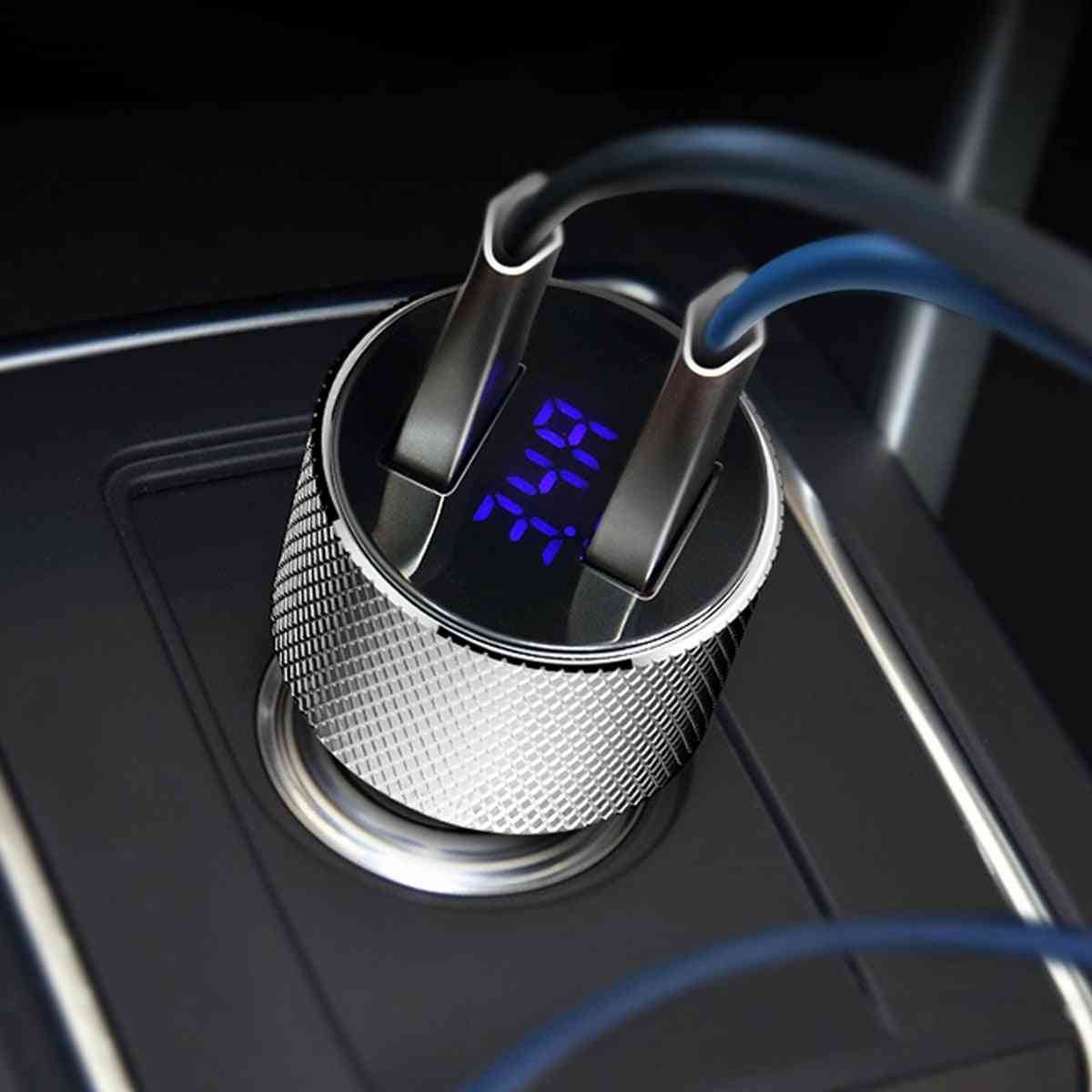 Digital Display- Usb Car Charger For Mobile Phone