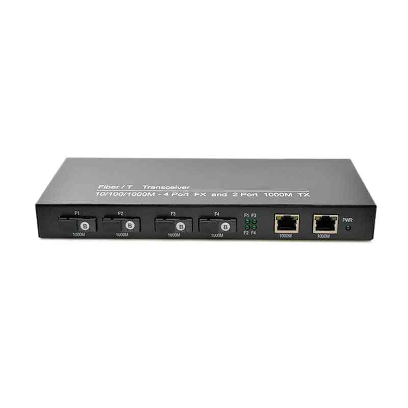 Gigabit Ethernet Switch Convert, Fiber Optical Media Converter, Single Mode Ports Transceiver