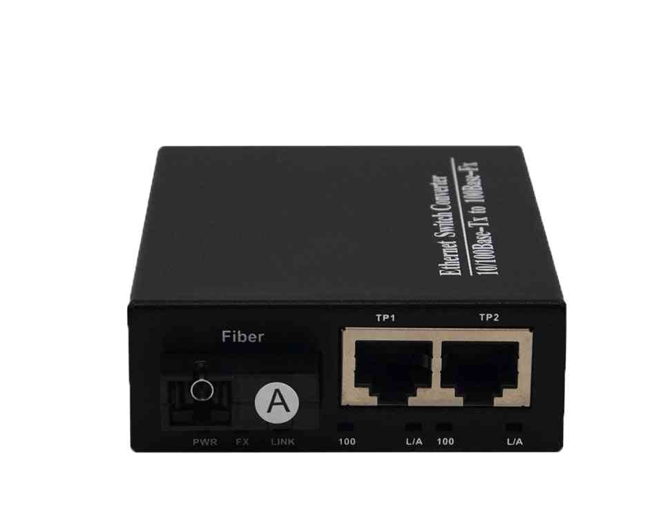 Comutator de fibre optice Ethernet de 1000m 8 convertor de fibră sc 2 fibre sc 2 rj45