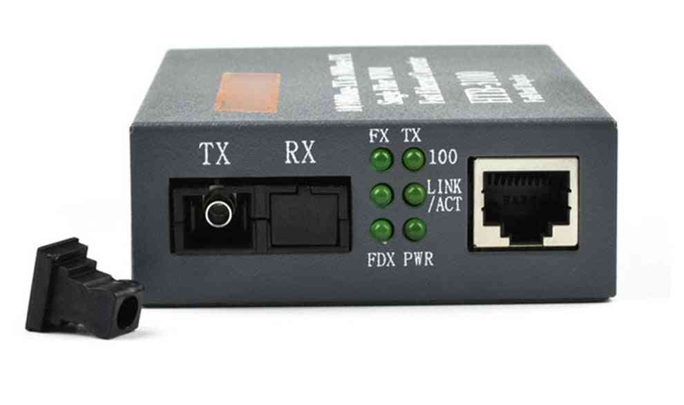 Media Converter Htb-3100 Fiber Optical Single Mode, Sc Port 20km External