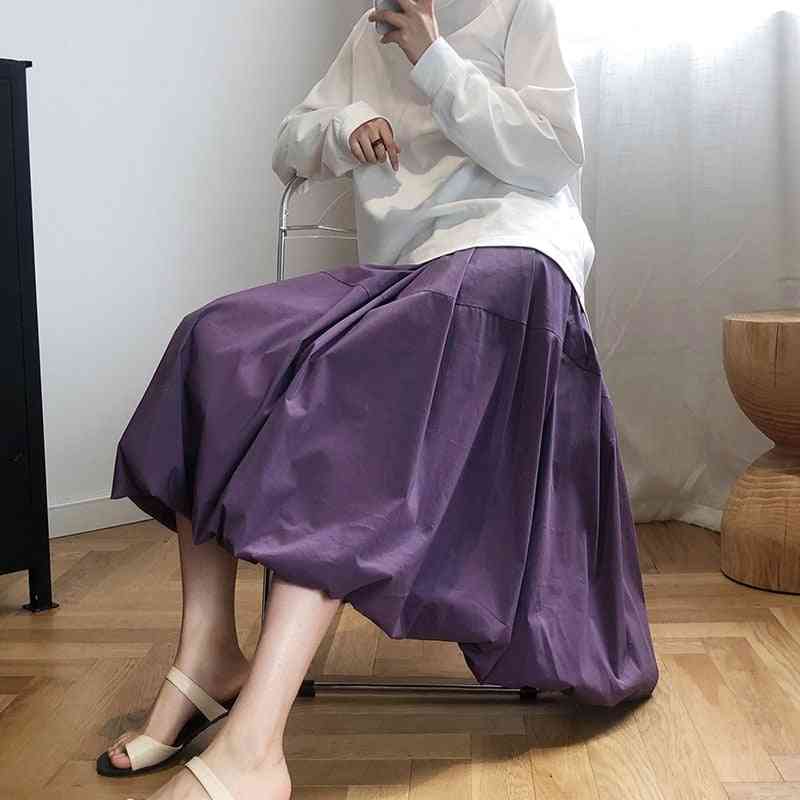 A-line bud sukně, podzimní krásné volné vintage spodní prádlo dámské oblečení