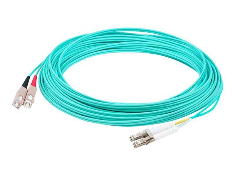 Fiber Optic, Patch Cord- Lc/upc-lc/upc, Duplex Aqua, Jacket Jumper Cable