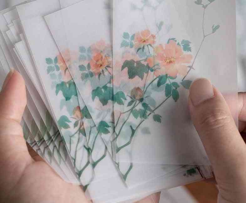 Kreatív chinoiseries, művészi levelek, jegyzet írása, virágok ültetése, emlékeztetők
