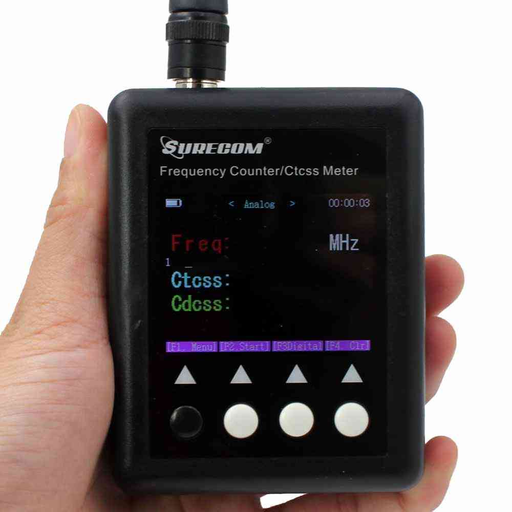 Portable Plus Frequency Meter/counter With Uhf Antenna And Usb Charger Cable