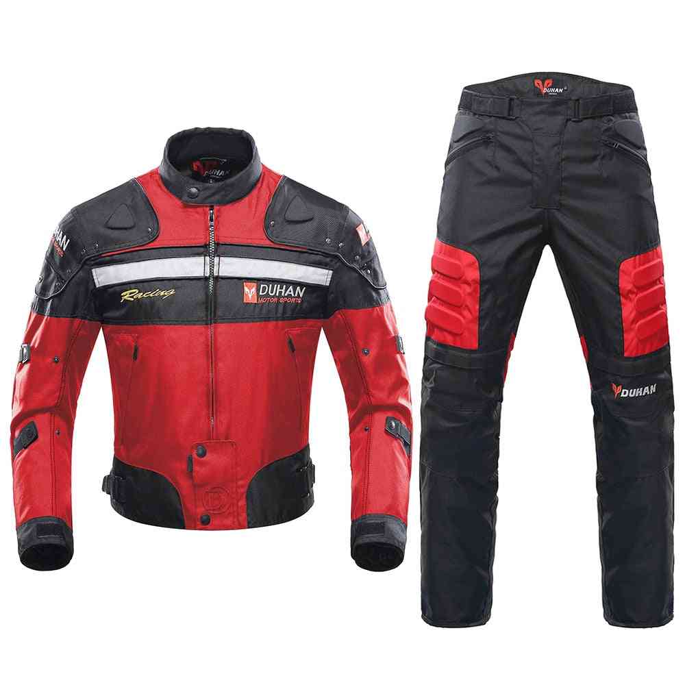 Abrasion Resistant And Windproof 600 Denier Polyester Fabric Motorcycle Jacket And Pants Suit