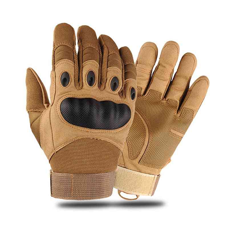 Touchscreen Leather, Hard Knuckle, Full-finger, Protective Gear Gloves