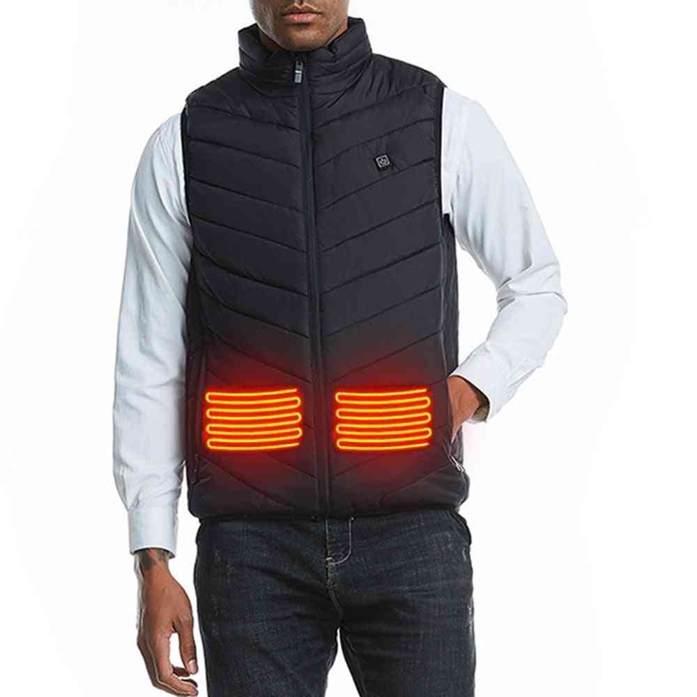 Men Smart Heating Cotton Vest, Usb Infrared, Outdoor Flexible Thermal, Winter Warm Jacket