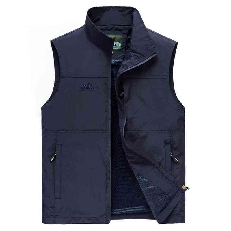 Men's Vests, Sleeveless Vest, Summer, Spring, Autumn Casual Travels Multi-pockets Waistcoat